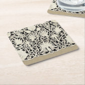 Bruiloft Antiek Kant Linnen Wit Classic  Kartonnen Onderzetters (Schuin)