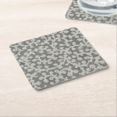 Bruiloft Antiek Kant Linnen Wit Classic  Kartonnen Onderzetters (Schuin)