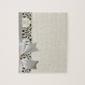 Bruiloft Antiek Kant Linnen Wit Classic  Legpuzzel (Verticaal)