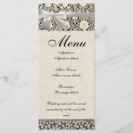 Bruiloft Antiek Kant Linnen Wit Classic  Menu