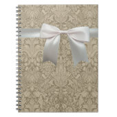 Bruiloft Antiek Kant Linnen Wit Classic  Notitieboek (Voorkant)