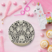 Bruiloft Antiek Kant Linnen Wit Classic Papieren Bordje (Feest)