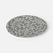 Bruiloft Antiek Kant Linnen Wit Classic  Papieren Bordje (Gekanteld)