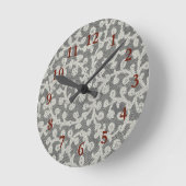 Bruiloft Antiek Kant Linnen Wit Classic  Ronde Klok (Hoek)