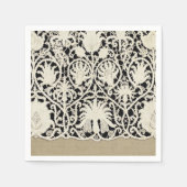 Bruiloft Antiek Kant Linnen Wit Classic  Servetten (Voorkant)