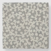 Bruiloft Antiek Kant Linnen Wit Classic  Stenen Onderzetter (Voorkant)