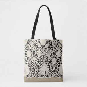 Bruiloft Antiek Kant Linnen Wit Classic Tote Bag