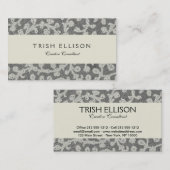 Bruiloft Antiek Kant Linnen Wit Classic  Visitekaartje (Voorkant / Achterkant)
