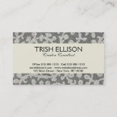Bruiloft Antiek Kant Linnen Wit Classic  Visitekaartje (Achterkant)