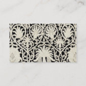 Bruiloft Antiek Kant Linnen Wit Classic Visitekaartje (Achterkant)