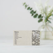Bruiloft Antiek Kant Linnen Wit Classic Visitekaartje (Staand voorkant)