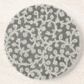 Bruiloft Antiek Kant Linnen Wit Classic  Zandsteen Onderzetter (Voorkant)