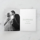 Bruiloft antwoord rood roze eucalyptus dank u kaart (Binnen)