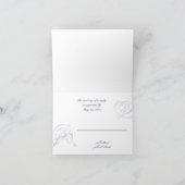 Bruiloft antwoordkaart dolfijn (Binnen)