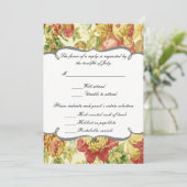 Bruiloft antwoordkaarten voor lente kaart (Staand voorkant)