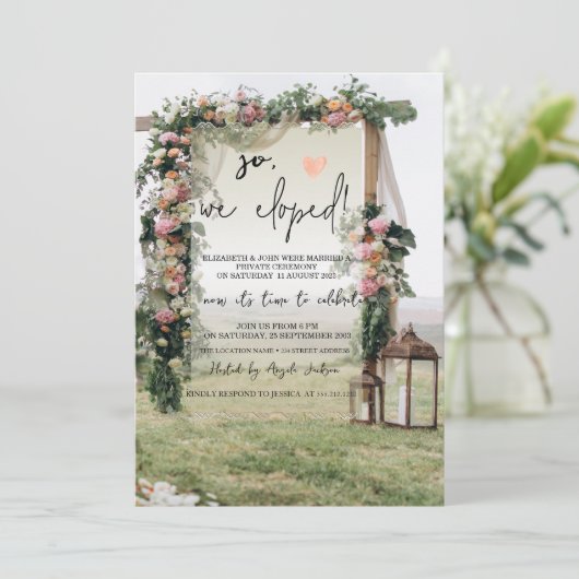 Bruiloft Arbor lantaarn bruiloft Elopement Kaart (Staand voorkant)