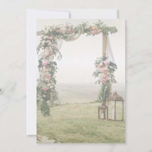 Bruiloft Arbor lantaarn bruiloft Elopement Kaart (Achterkant)