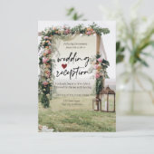 Bruiloft Arbor Lantaarn Receptie Kaart (Staand voorkant)