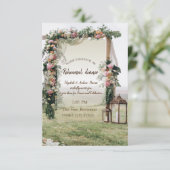 Bruiloft Arbor lantaarn repetitie diner Kaart (Staand voorkant)