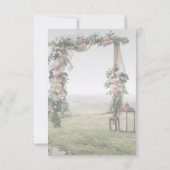 Bruiloft Arbor lantaarn repetitie diner Kaart (Achterkant)