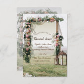 Bruiloft Arbor lantaarn repetitie diner Kaart (Voorkant / Achterkant)