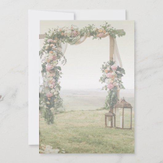 Bruiloft Arbor Lantern Vrijgezellenfeest Kaart (Achterkant)