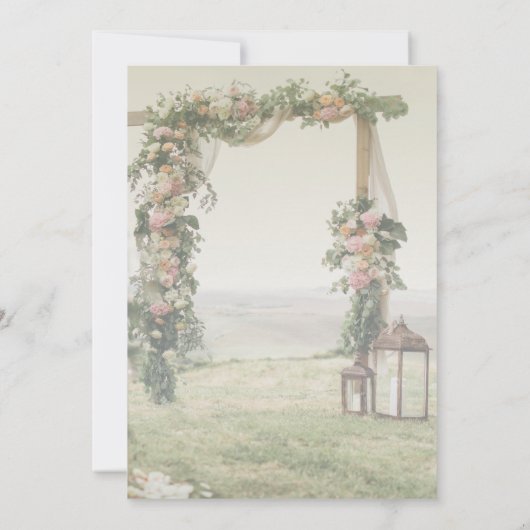 Bruiloft Arbour Lantern Save the Date (Achterkant)