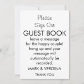 Bruiloft Audio gastenboek Kaart (Voorkant)
