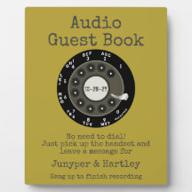 Bruiloft Audio Gastenboek Zwart Rotary Dial Avocad