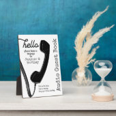 Bruiloft Audio Gastenboek Zwart Telefoon Ontvanger Fotoplaat (Zijkant)