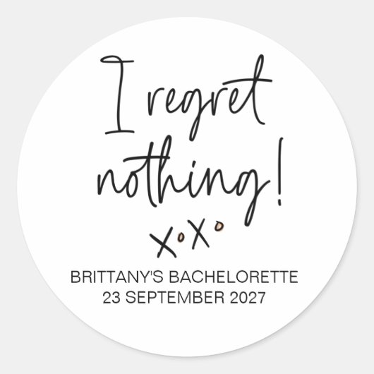 Bruiloft Bachelorette Hens Party Bridal Party Favo Ronde Sticker (Voorkant)