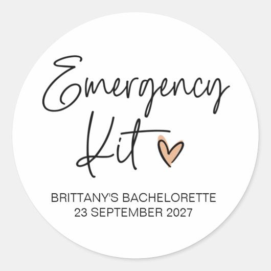 Bruiloft Bachelorette Hens Party Bridal Party Favo Ronde Sticker (Voorkant)