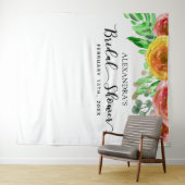 Bruiloft Backdrop - Bloemrijke Elegante Fotobooth Wandkleed (In Situ (horizontaal))