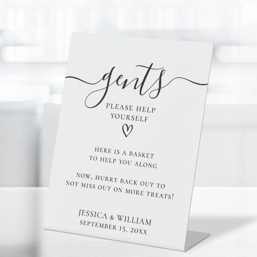 Bruiloft badkamer dames en heren toilet mand reclamebord met voetstuk