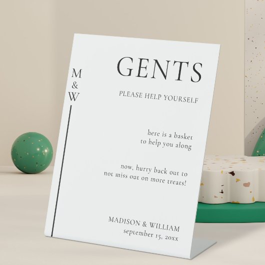 Bruiloft badkamer mand dames en heren toilet reclamebord met voetstuk