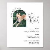 Bruiloft Bar Menu met Pet Photo Poster (Voorkant)