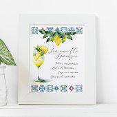 Bruiloft Bar Teken Limoncello Spritzer Recept Poster
