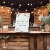 Bruiloft Bar teken rustieke terracotta bladeren Reclamebord Met Voetstuk