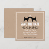 Bruiloft Beagles Save the Date Kaart (Voorkant / Achterkant)