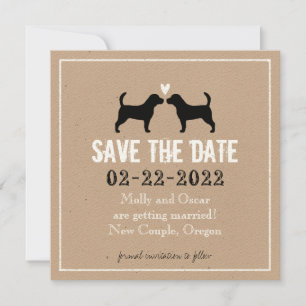 Bruiloft Beagles Save the Date Kaart