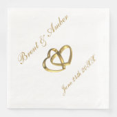 Bruiloft bedacht cocktail servet (Voorkant)