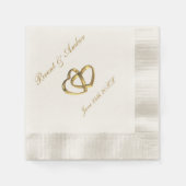 Bruiloft bedacht cocktail servet (Voorkant)
