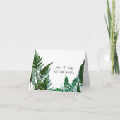 Bruiloft Bedankbriefje Botanisch Varensblad Loofwe Bedankkaart (Voorkant)