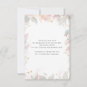 Bruiloft Bedanken met Bloemmotief Bedankkaart (Achterkant)