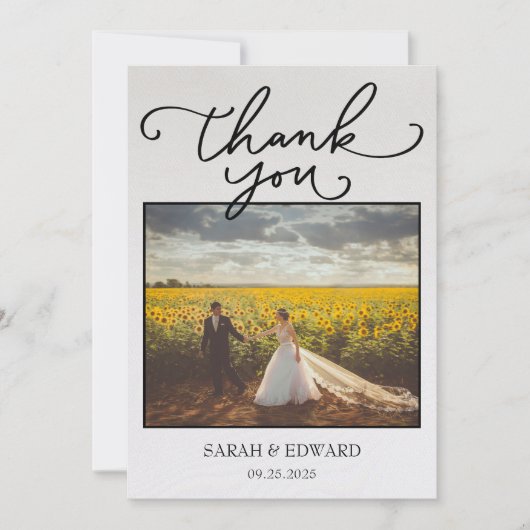 bruiloft bedankkaart (Voorkant)