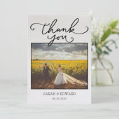 bruiloft bedankkaart (Staand voorkant)