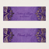 Bruiloft Bedankkaart Bladwijzer Favor Verdigris PB Mini Visitekaartjes (Voorkant /achterkant)