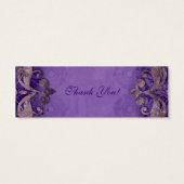 Bruiloft Bedankkaart Bladwijzer Favor Verdigris PB Mini Visitekaartjes (Achterkant)