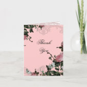 Bruiloft Bedankkaart - Trellis Rose Vintage (Voorkant)