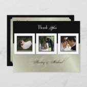 BRUILOFT BEDANKT DIY KLEUR/ 3 FOTOLIJSTEN BRIEFKAART (Voorkant / Achterkant)